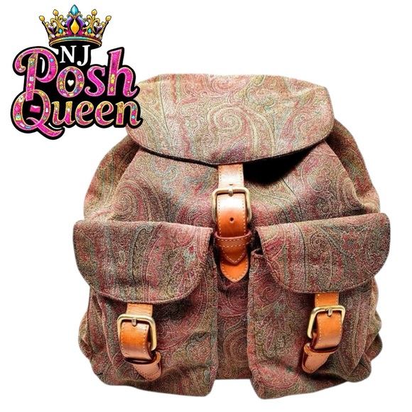 Etro Handbags - Etro BackPack Bag Brown Canvas
